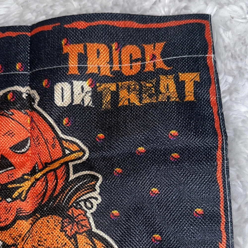 Halloween Trick or Treat Pumpkin Outdoor Tapestry Flag‎ Jack O’ Lantern Design